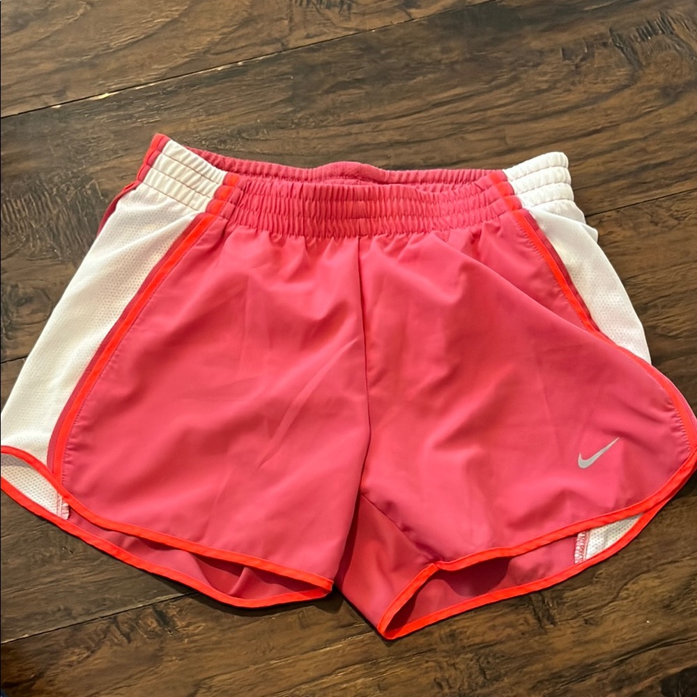 Nike Pink and Orange Dri-Fit Athletic Shorts Lightweight Design